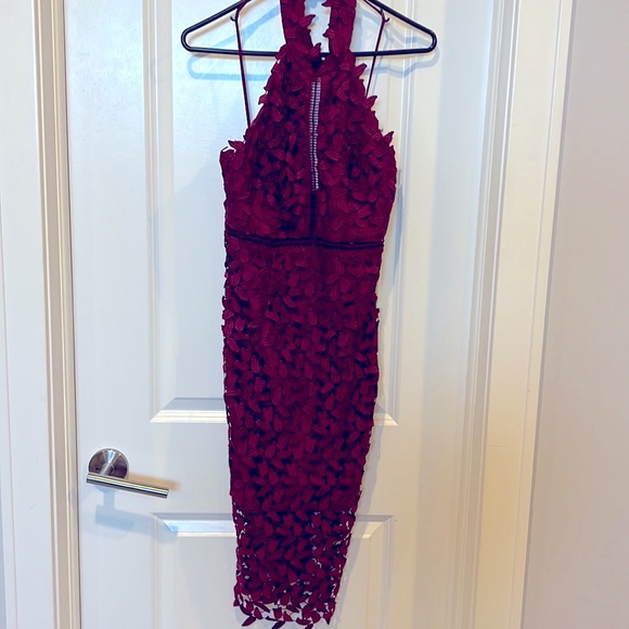 NWT Bardot Halter Lace Dress - Picture 2 of 5